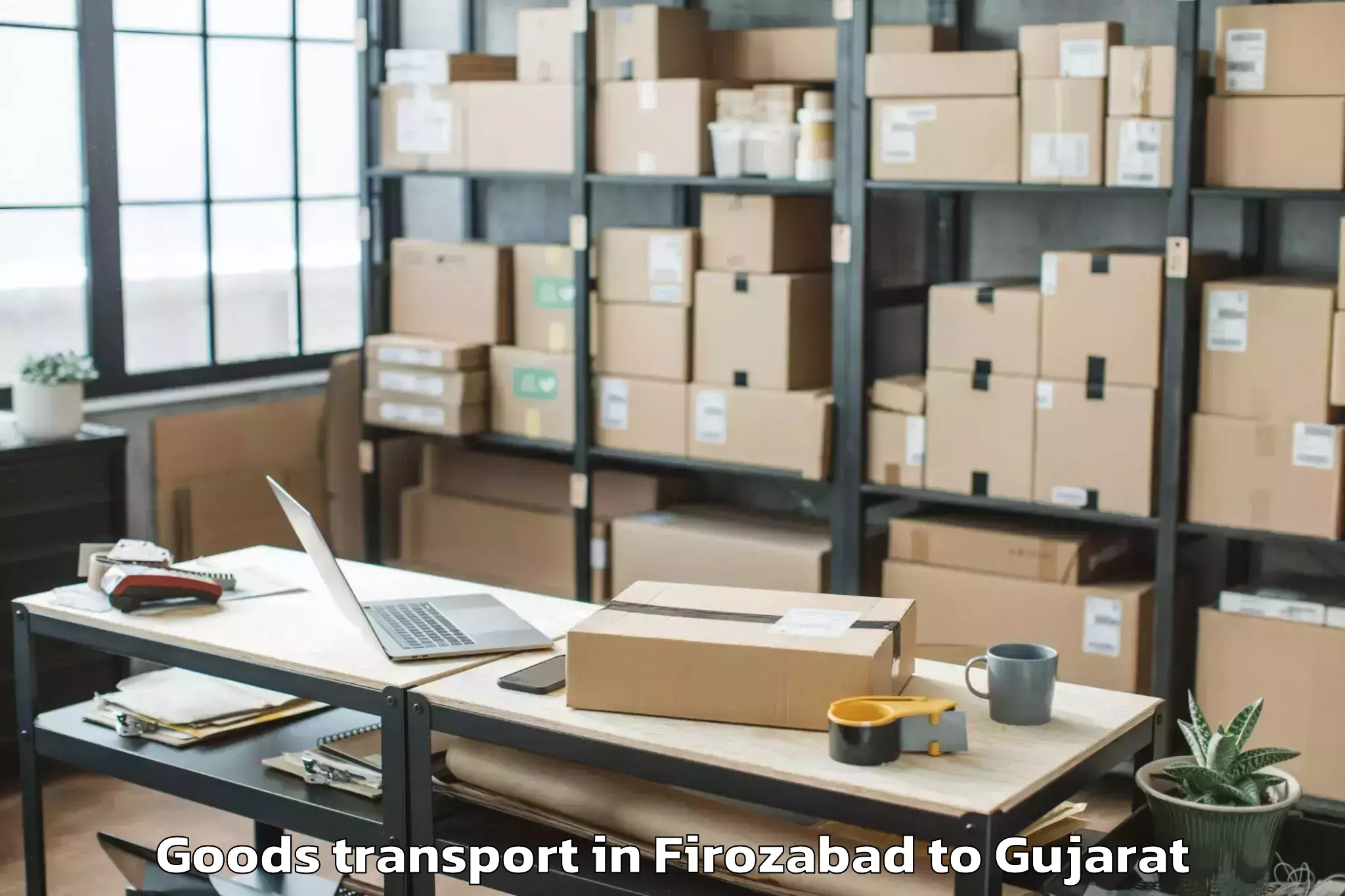 Professional Firozabad to Netrang Goods Transport